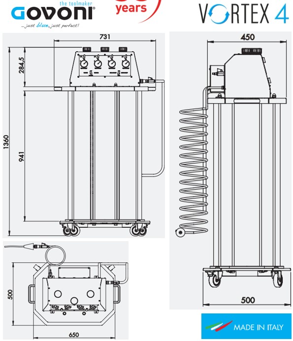 GOVONI VORTEX 4 Aparat pneumatic inlocuit antigel radiator si acumulatori auto 2